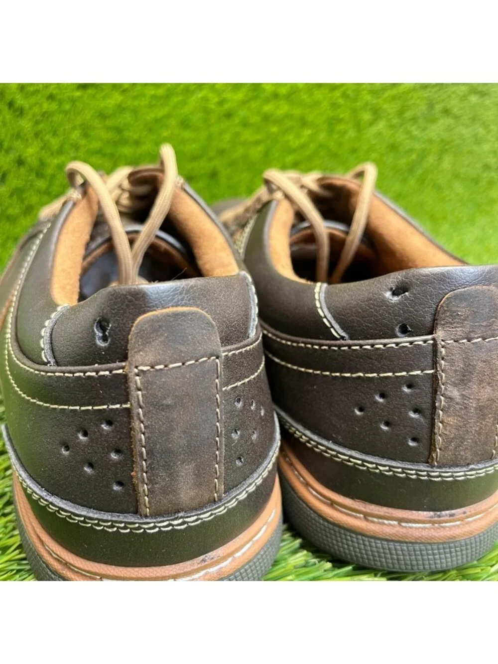 Florsheim Gridley Men Size 11.5 Brown Leather Steel Toe Safety Work Oxford Shoes